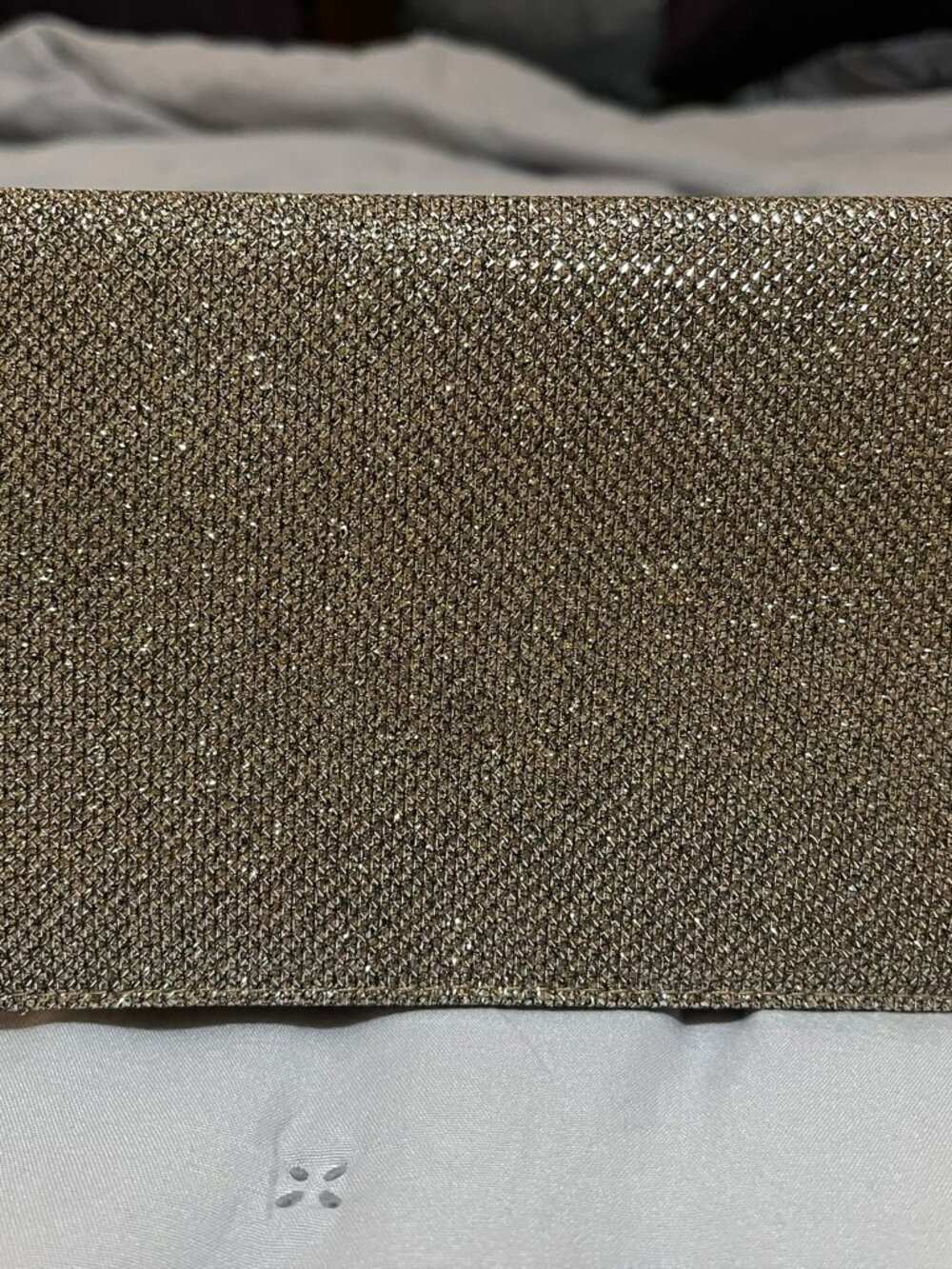 NWOT bareMinerals Gold Glitter Travel Makeup Organizer Bag - Picture 9 of 9